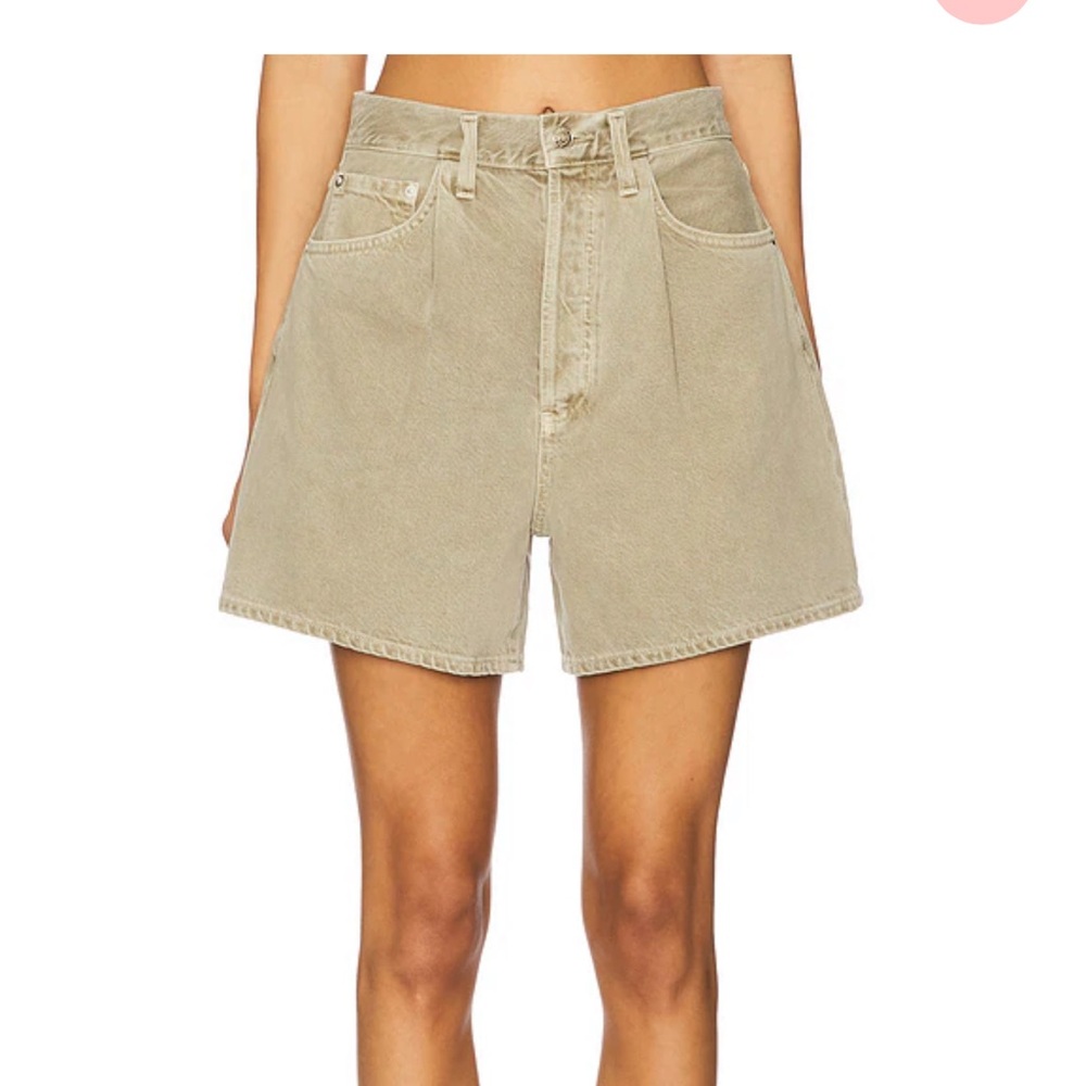 Agolde Women's Beige Jean Shorts